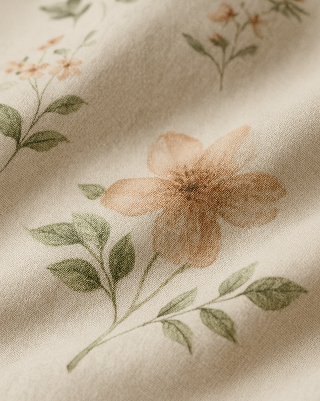 Jardin d’Aube - Housse de couette et deux taies en percale de coton, pureté et douceur