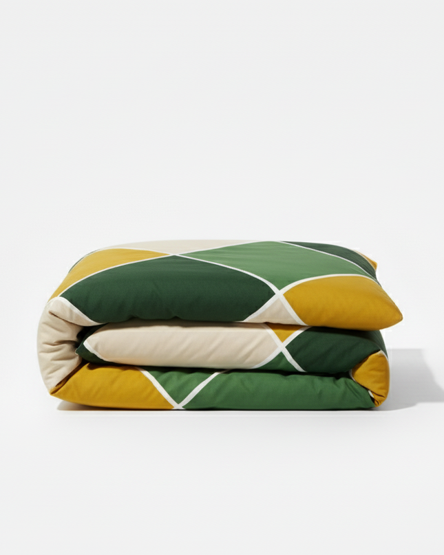Urban Jungle - Housse de couette en percale de coton, géométrique et moderne