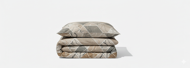 Sierra - Housse de couette et deux taies en coton mercerisé, moderne et graphique