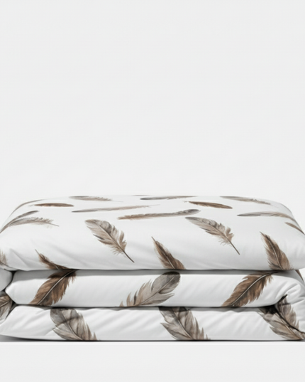 Plume d’Or – Housse de couette en coton mercerisé, douce et naturelle