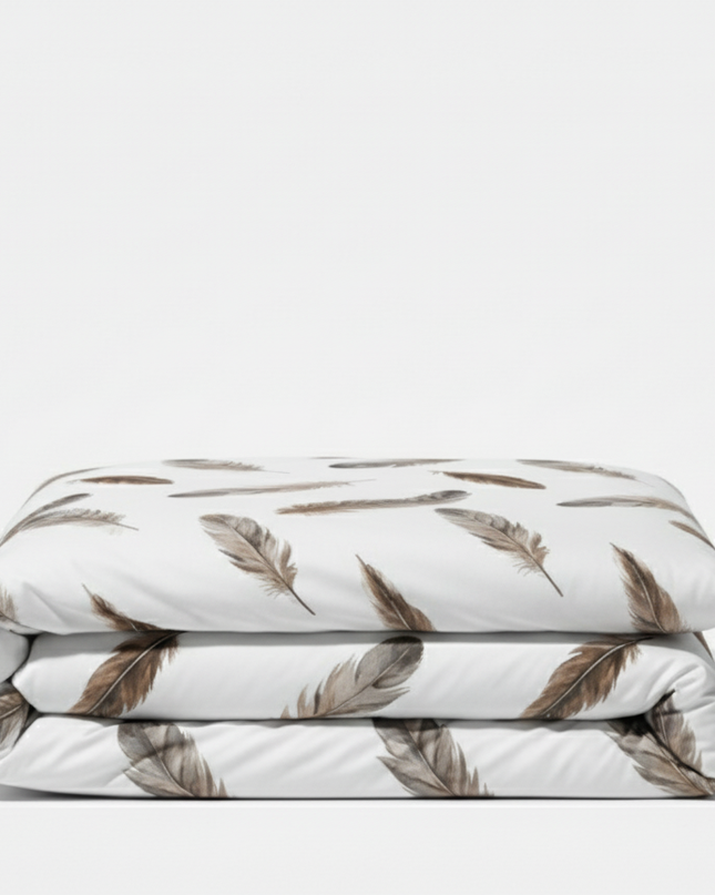 Plume d’Or – Housse de couette en coton mercerisé, douce et naturelle