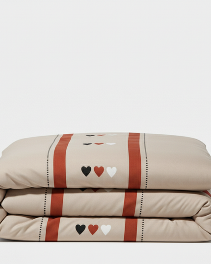 Caramel Love – Housse de couette en coton mercerise, douce et romantique