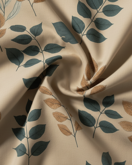 Feuillage Bohème – Housse de couette et deux taies en coton mercerisé, douceur et élégance naturelle