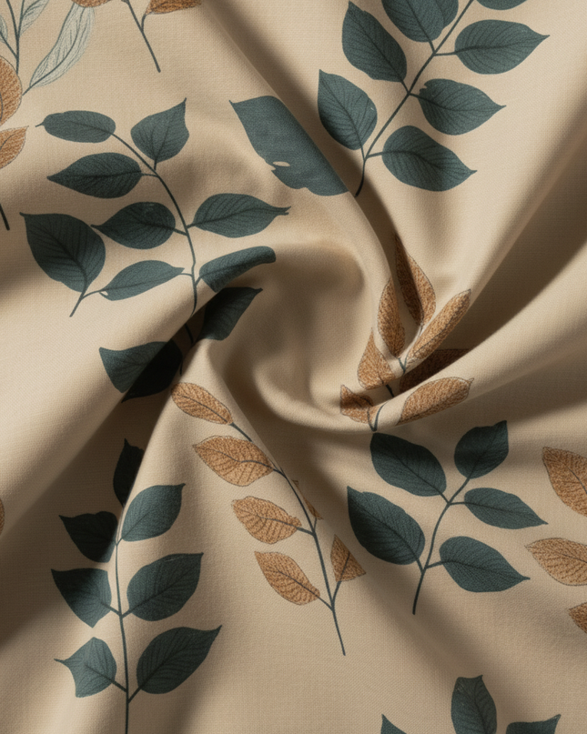 Feuillage Bohème – Housse de couette et deux taies en coton mercerisé, douceur et élégance naturelle
