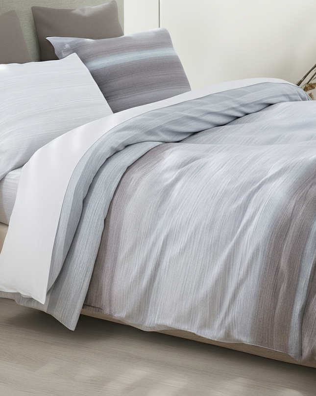 Perle de Lin – Housse de couette en Percale de Coton, moderne et épurée