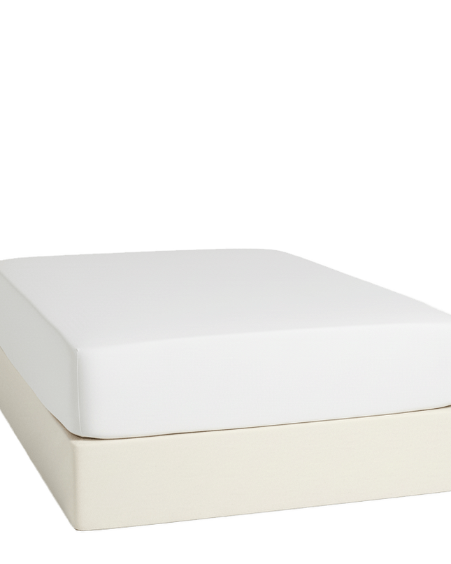 Drap-Housse Uni-Blanc en Percale de Coton – Douceur, Fraîcheur et Élégance-MaisonTextile