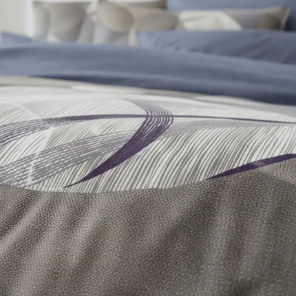 🧾 Housse de couette en polycoton renforcé | Graphique & contemporaine140x200MaisonTextile