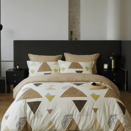 🧾 Housse de couette en polycoton renforcé | Graphique & contemporaine140x200MaisonTextile