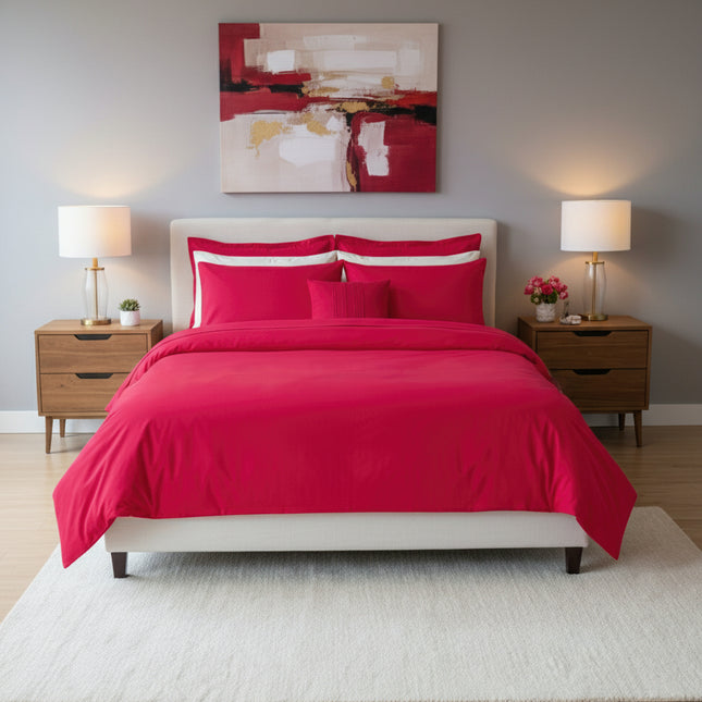 Parure de lit en coton percale premium