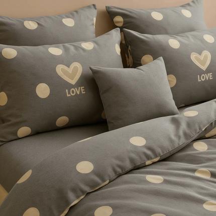 Housse de couette en percale de coton | Douce & romantique - Linge de lit haut de gamme - MaisonTextile