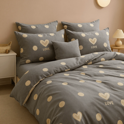 Housse de couette en percale de coton | Douce & romantique - Linge de lit haut de gamme - MaisonTextile