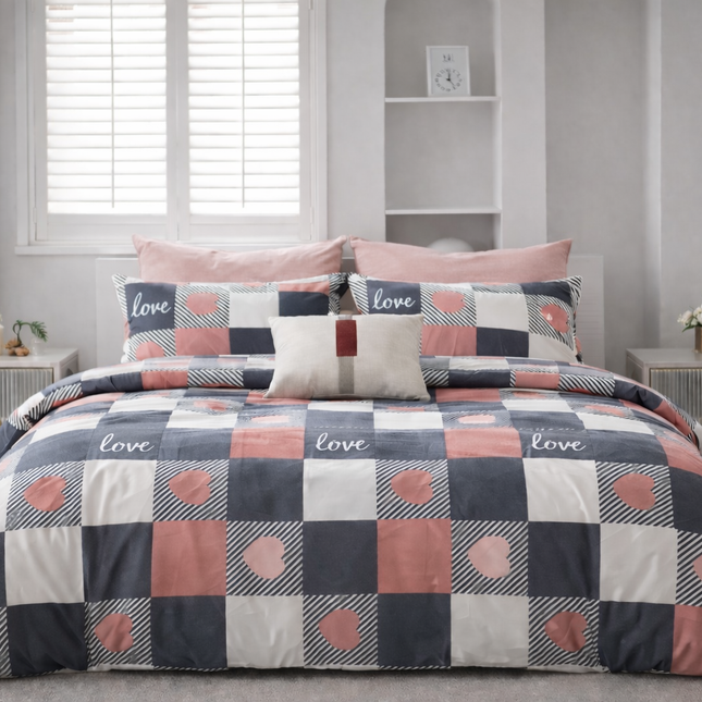 Parure de lit en coton percale premium